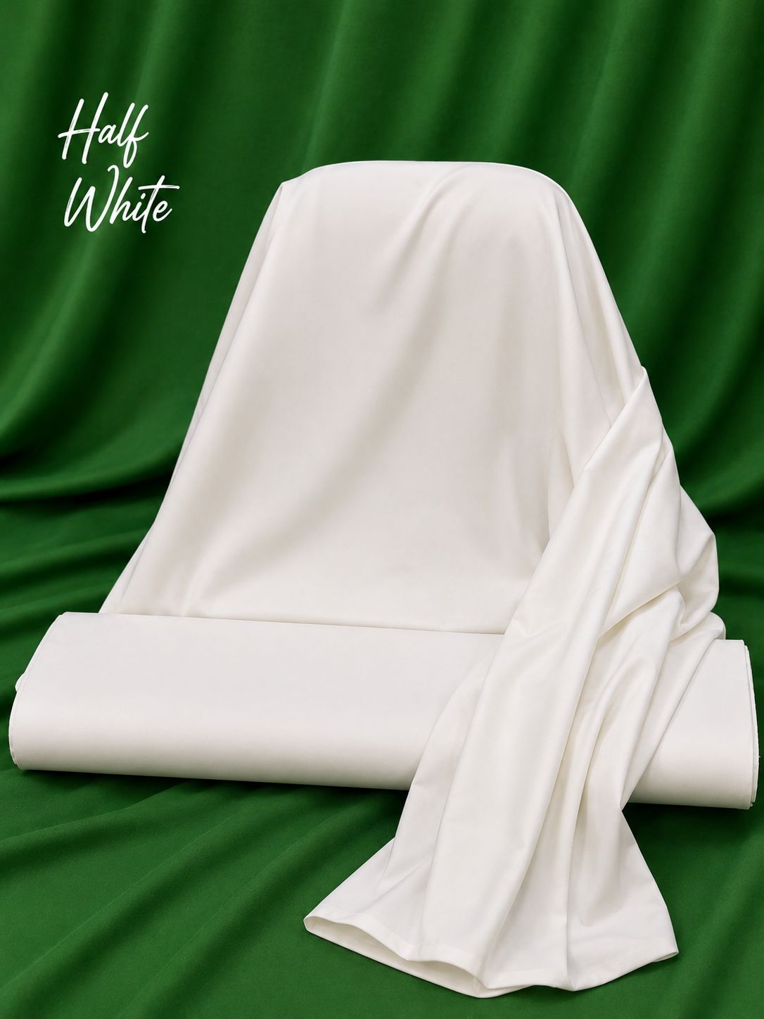 Premium Half White Unstitched Suit - Classic KAZA